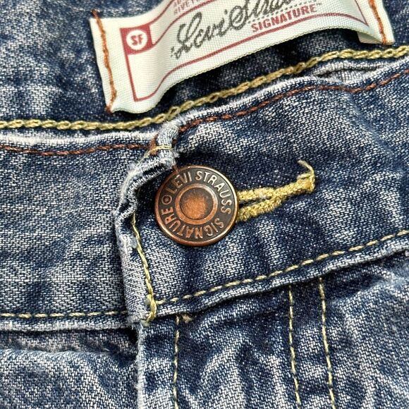 Levi Strauss Signature Jean Shorts Mens 34 Carpenter Baggy Skate Grunge Jort Y2K - Picture 4 of 11